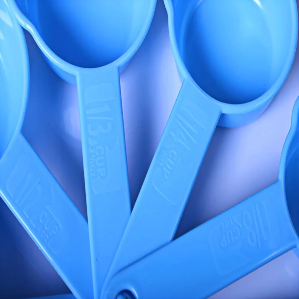 11 шт./компл. синий Пластик Кухня мерная Набор ложек и поварёшек Чашки столовую