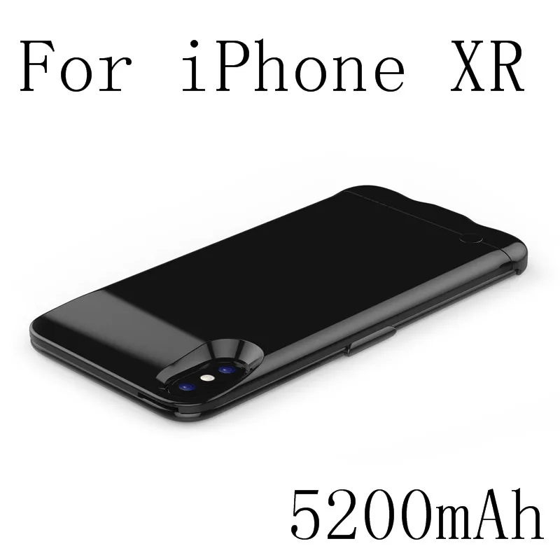 iXR-Glossy Black Чехол для зарядного устройства для iPhone XS Max, тонкий внешний чехол для зарядного устройства, чехол для iPhone XR X Xs, чехол для аккумулятора - Color: iXR-Glossy Black