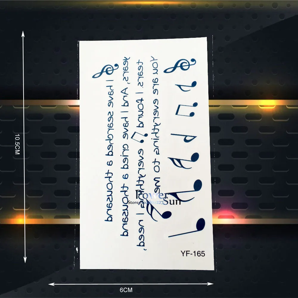 Музыка мелодия временные татуировки наклейки для детей поддельные флэш тату