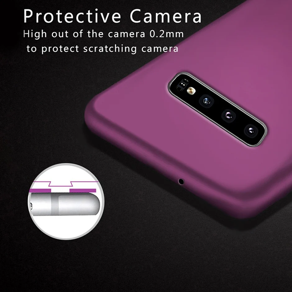 Luxury Frosted Case For Samsung S10 Plus 6.4 inch Hard PC Plastic Phone Back Cover Galaxy S 10 Hosesje |