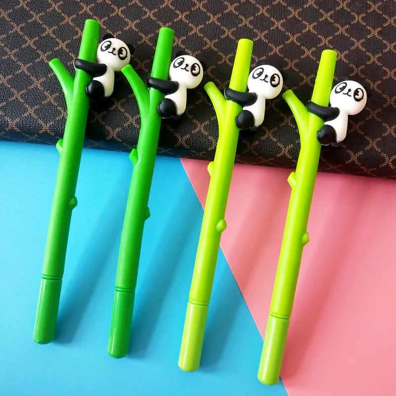 1 шт. мультяшная панда бамбуковая нейтральная ручка Канцтовары Canetas материал