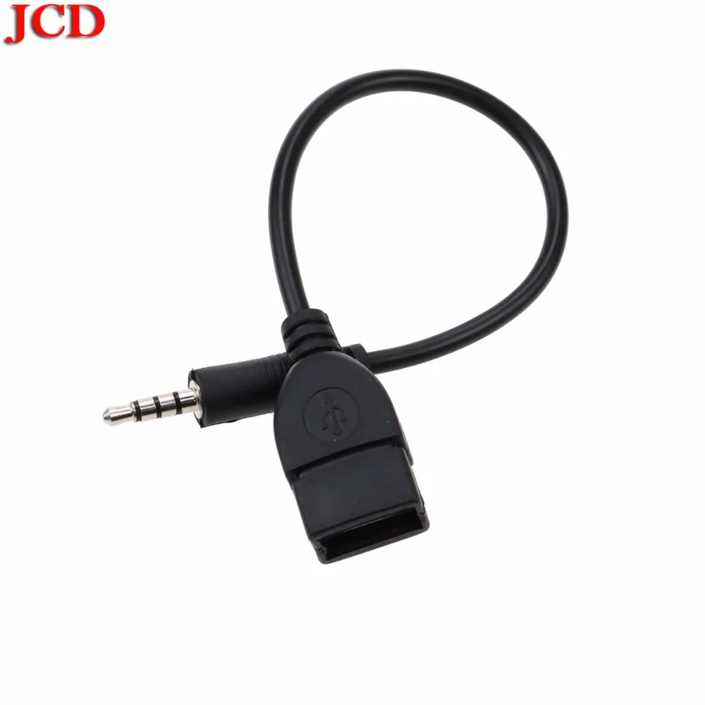JCD 3 5 мм штекер аудио-разъем AUX USB 2 0 Тип Женский Адаптер конвертера OTG кабель очень