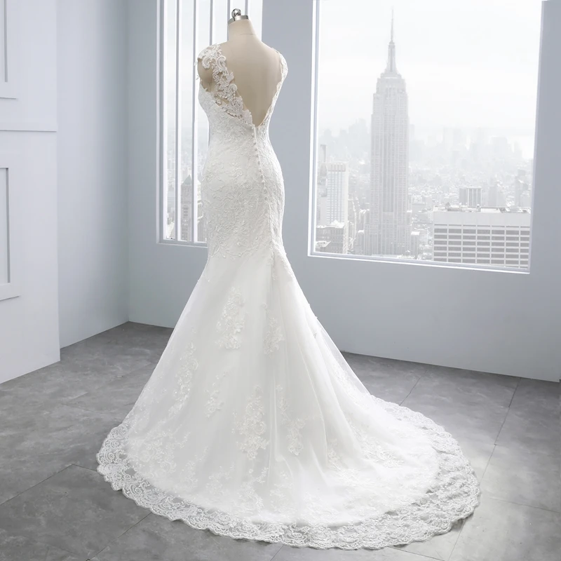 Miaoduo свадебное платье Русалка для свадебных торжеств женщин Кружева Vestidos De Noiva 2021