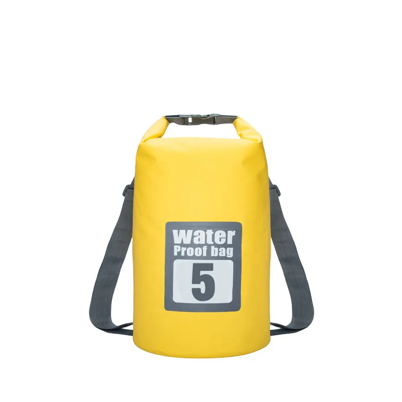 5L Yellow 5L/10L/15L/20L Водонепроницаемый сухой мешок сумка для хранения сумка для плавания Каякинг каноэ Рыбалка двойные ремни - Цвет: 5L Yellow