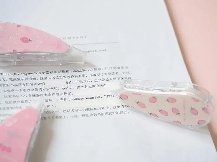 1 шт. Kawaii фрукты Клубника пресс тип декоративные пластиковые коррекционные ленты корректор Канцтовары офисный школьный поставка подарки