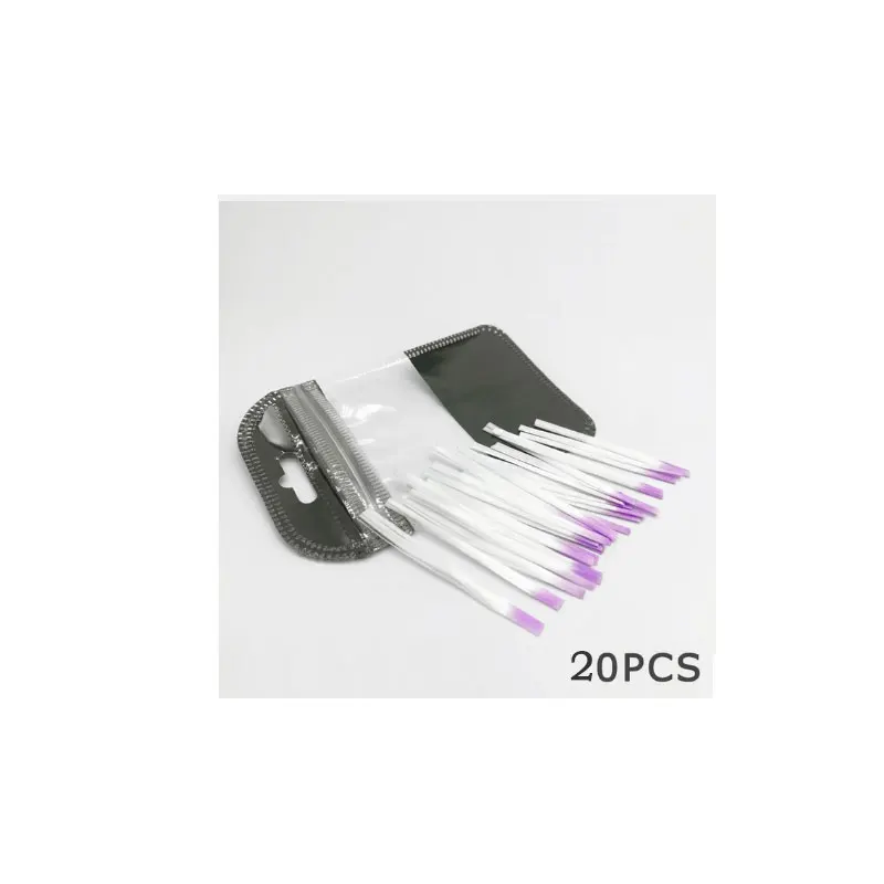 20pcs 100 шт./компл. волокно Стекло наращивание ногтей Стекло fibernails волокна ружье гвоздя набора формы акриловые советы накладные для ухода за ногтями маникюрный салон набор инструментов - Цвет: 20pcs