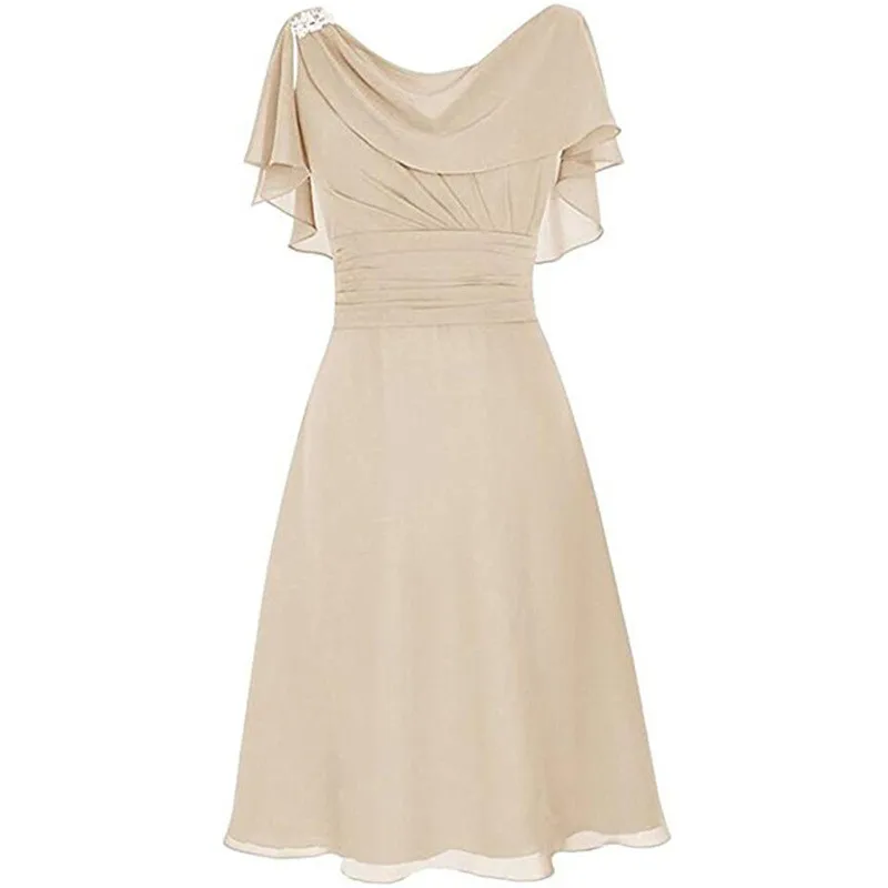 Женское официальное свадебное платье подружки невесты с высокой талией вечернее