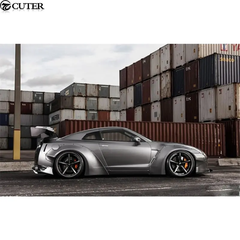 GTR R35 авто гоночный автомобиль Стайлинг углеродное волокно задний спойлер для Nissan