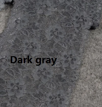 Dark gray 10 ярдов/партия, 16 см, эластичная кружевная лента для шитья, украшения, платье, рубашка, одежда, ткань - Цвет: Dark gray