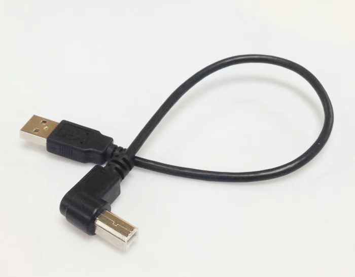 2 шт./лот Бесплатная доставка прямой угол 30 см USB Тип B штекер к 0 Штекер кабель для