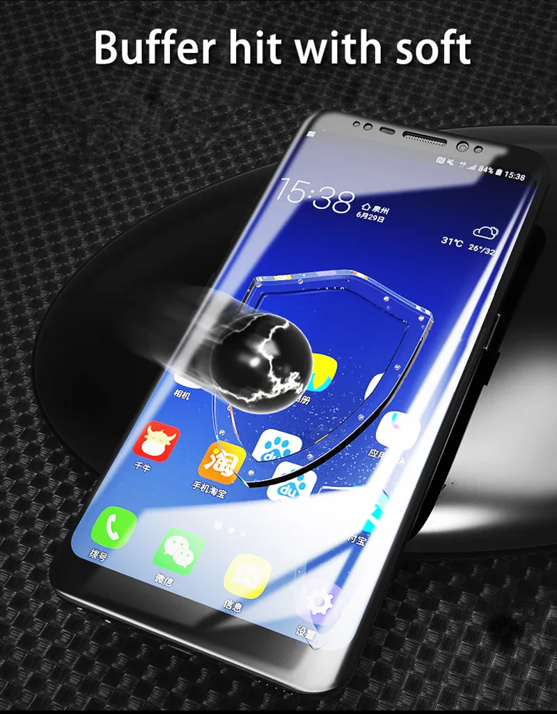3D полностью изогнутая мягкая защитная пленка для экрана Samsung Galaxy S9 plus S7 S6 edge Plus Note 8