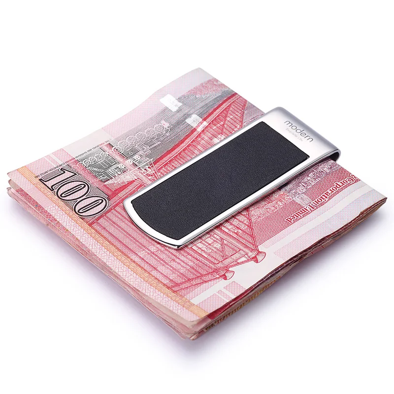 Современный бренд новинка 2017 корова натуральная кожа зажим для денег Тонкий