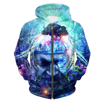 color as the picture PLstar Cosmos новые модные мужские 3d толстовки Майя Тотем Ретро стиль Печать молния толстовка унисекс Повседневная Толстовка - Цвет: color as the picture