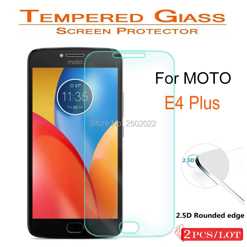 2 шт закаленное стекло для Moto E4 Plus протектор экрана 9H 2.5D Защитная пленка мотора XT