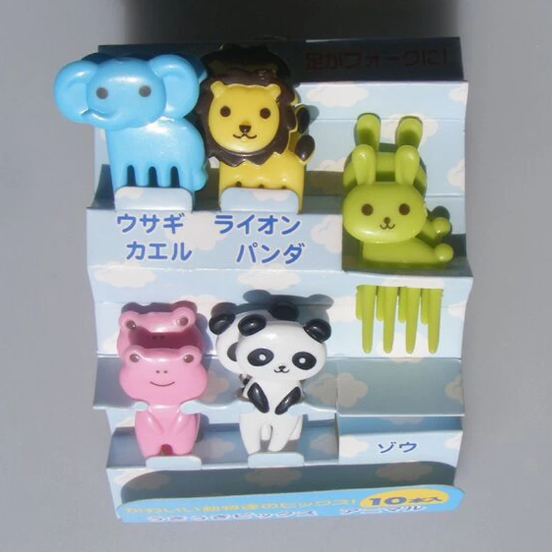 10 шт./упак. kawaii скотный двор плоды вилкой Mini нижнее белье с рисунком из мультфильма трусы закуска пирог десерт Еда фруктовая зубочистка бенто ланч вечерние Декор