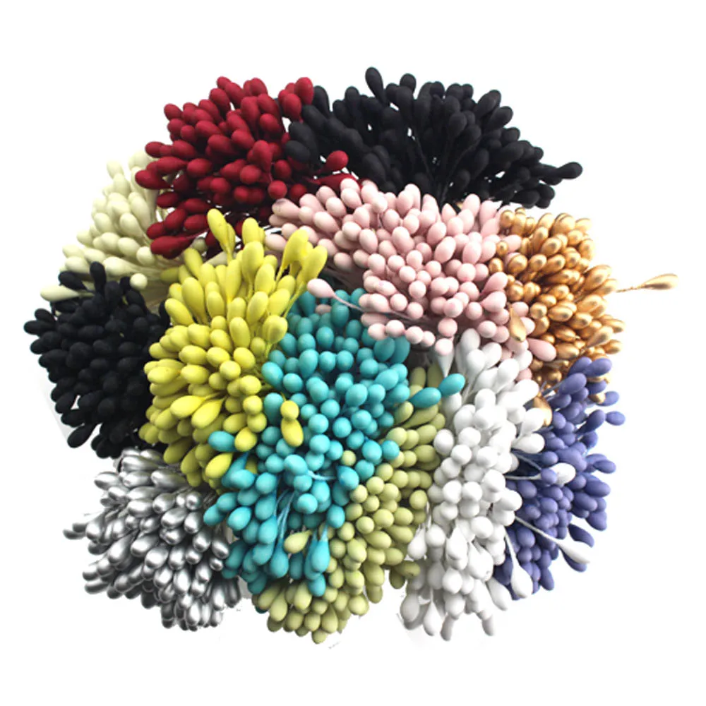 CCINEE 144 шт 3 мм экологически чистый цветок Ddouble головки прочный стержень матовый Diy Рождественский цветок Stamen торт Декор
