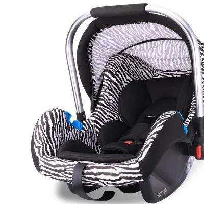 zebra Детская корзина для автомобиля 0-12 месяцев, переносное детское безопасное автомобильное кресло, детское автомобильное кресло, детское сиденье, защищает сиденье, корзина для стула - Цвет: zebra