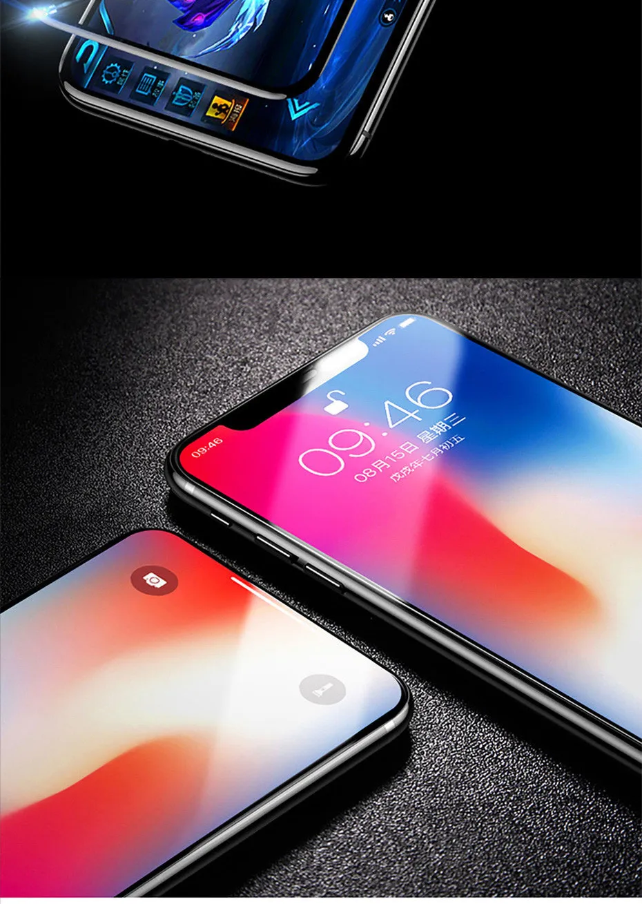 35D Защитное стекло для iPhone 6 6s 7 8 plus XR X XS стекло полное покрытие iPhone Xs Max защита экрана закаленное стекло