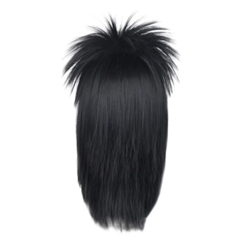 2019 Топ Ретро Рок Группа ветер черный длинные прямые COS для мужчин парик вечерние