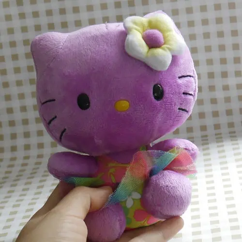 Милое фиолетовое Гавайское платье hello kitty, плюшевая игрушка 15 см 6"