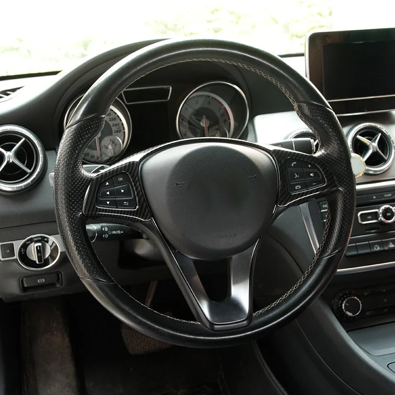 Для Mercedes-Benz C-Class W205 GLC X253 E класс W213 2015-2018 углеродное волокно ABS хромированное