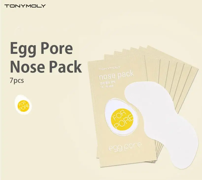 TONYMOLY яйцо пора Набор для носа 7 шт. мощная маска для удаления угрей маска для лечения акне уход за лицом ремонт прыщей Корея Косметика