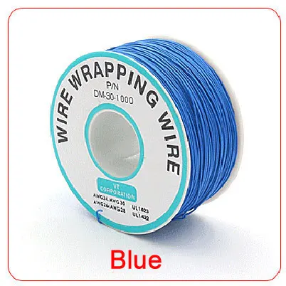 Blue 250 м 30AWG Автомобильный Электрический одножильный гибкий провод кабель авиакомпания медный PCB Провод - Цвет: Blue