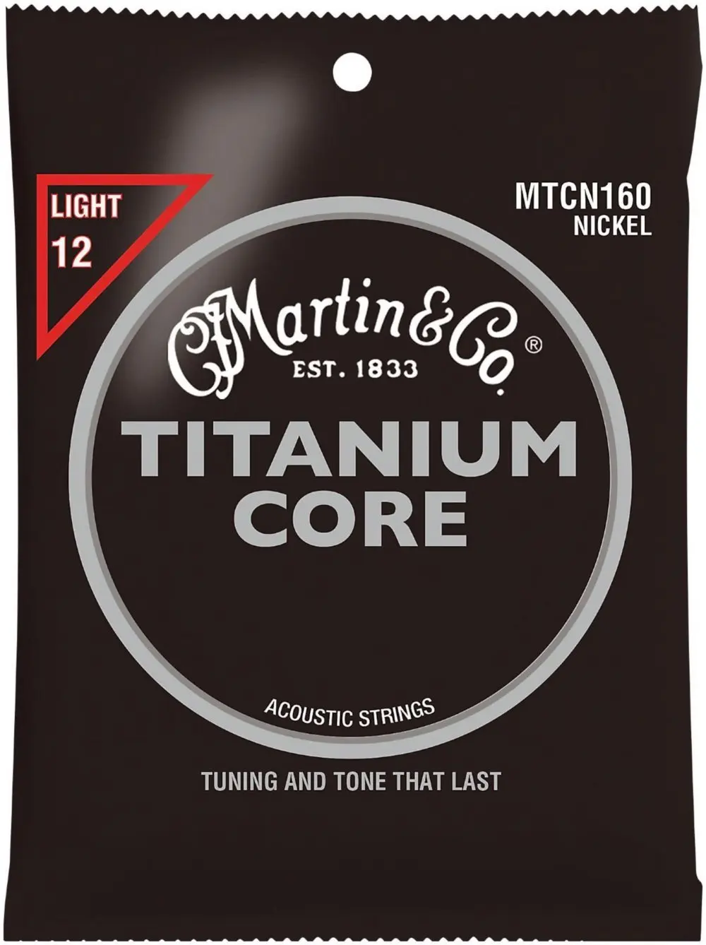 Титановые Струны для акустической гитары MartinGuitar MTCN160 никелевая обмотка легкое