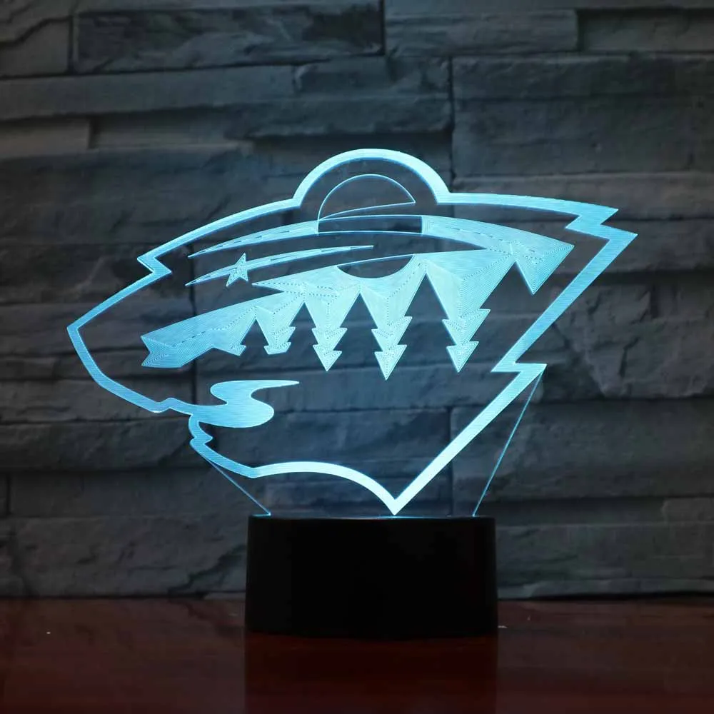 Креативный дизайн 3D светодиодная лампа 7 цветов Оптическая иллюзия сенсорный