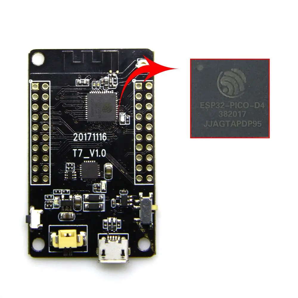 TTGO T7 ESP32 Wi Fi модуль ESP 32 Bluetooth 4 МБ SPI плата разработки флэш памяти для накопителя с