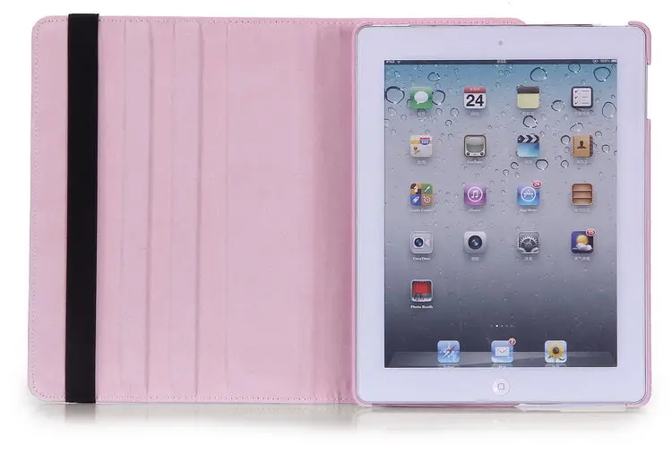 Для iPad2/iPad3/iPad4 из искусственной кожи вращающийся на 360 умный чехол-подставка для iPad 2/iPad 3/iPad 4 чехол для планшета Funda