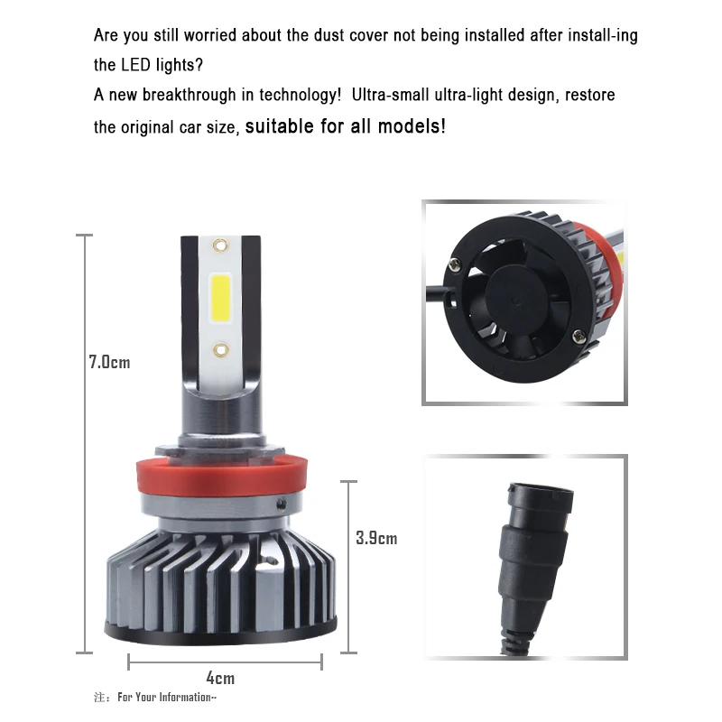 По DHL F2 H7 светодиодный H1 24V H4 H11 H8 6500K для автомобильных фар 8000LM Авто 9005 HB3 9006 HB4 светодиодный автомобилей 8000K светодиодный