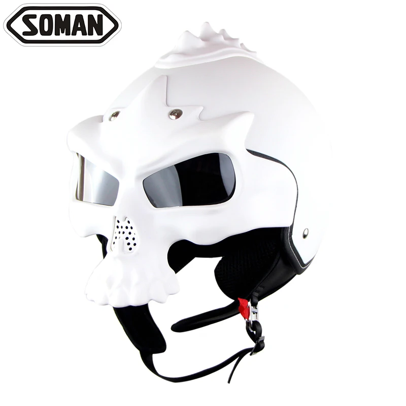 Шлем для мотоцикла с открытым лицом и черепом двойной объектив шлем аналогичный