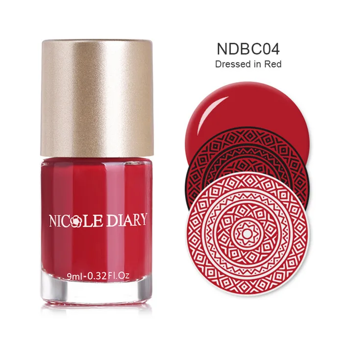 Basic Series NDBC04 NICOLE дневник стемпинг ногтей покрытие воды жемчуг серии на водной основе лак для ногтей лак 9 мл 12 цветов - Цвет: Basic Series NDBC04