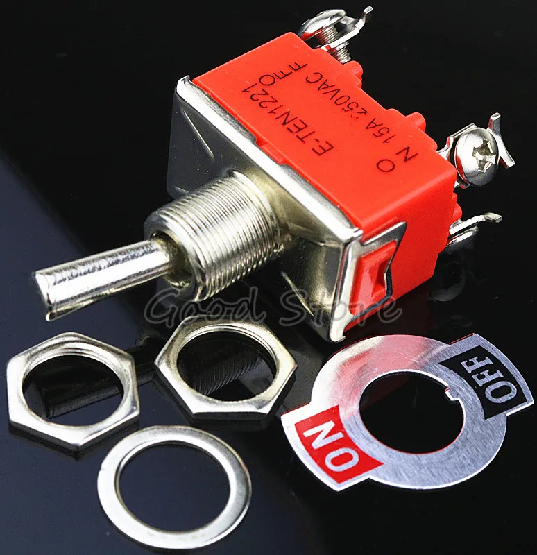 1 шт. E-TEN1221 15A 250VAC 4PIN ВКЛ-ВЫКЛ тумблер кулисный переключатель питания микропереключатель оранжевый