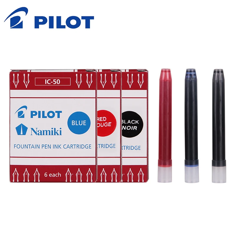 6pc/pack Japan Pilot IC 50 ic50 ic ink sac cartridges for FP 50r/78G Pen black blue red 3 colors|Стержни для ручек| |