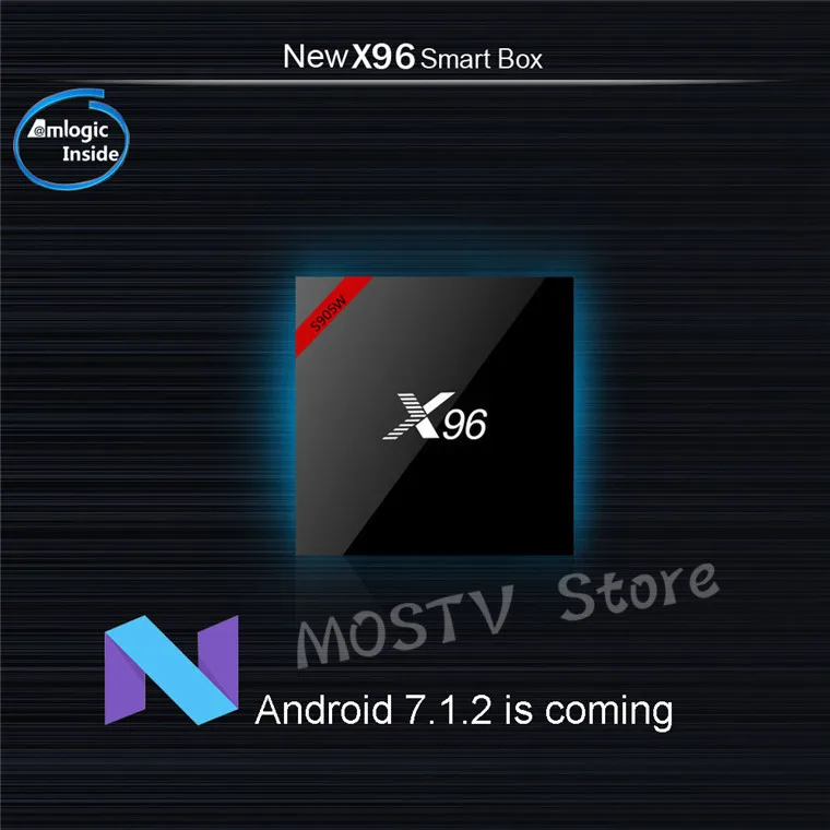 X96 Android 7,1 ТВ BOX Quad core Amlogic S905W 2 ГБ 16 ГБ телеприставки смарт-ТВ
