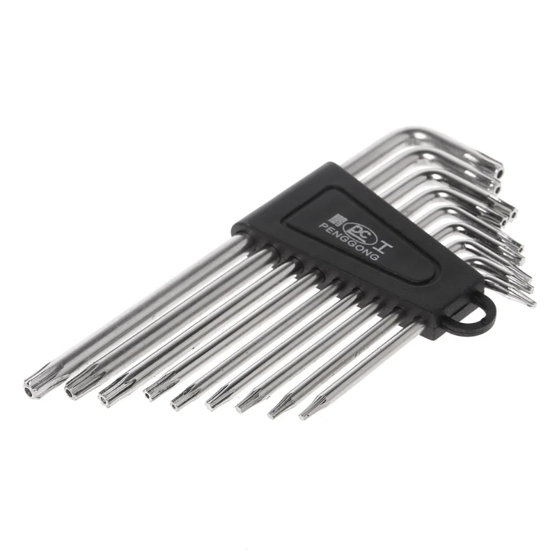 9 шт. Набор шестигранных ключей Torx l образный инструмент для ремонта отвертка