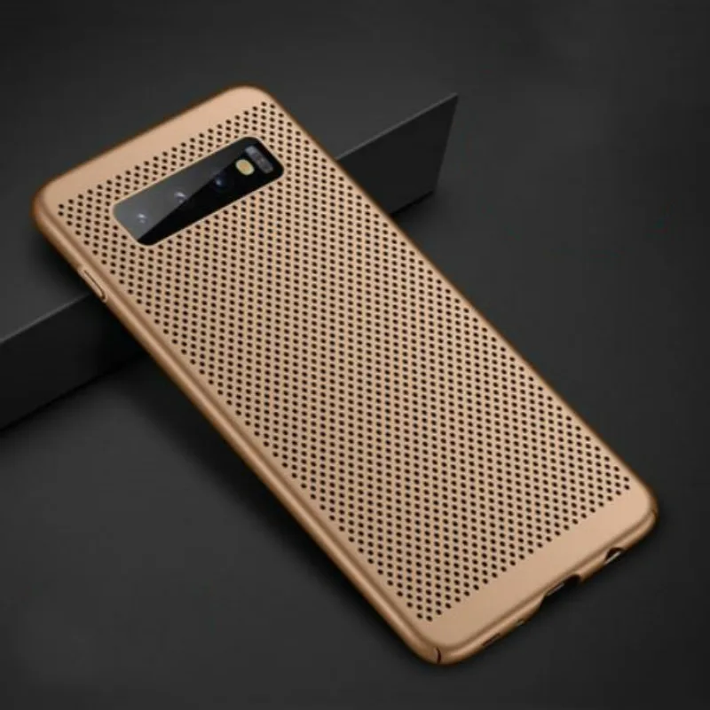 gold Тепловыделение чехол для телефона для samsung Galaxy M20 M10 S10E S9 S8 S10 плюс S7 край J6 J4 A6 A8 плюс A7 A9 задняя крышка чехол - Цвет: gold