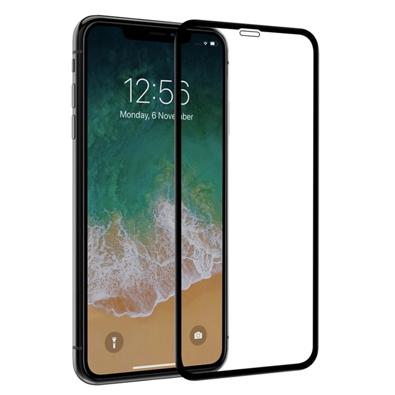 Высокоглинозема Полный Клей закаленное стекло для iPhone XS полное покрытие 9 H