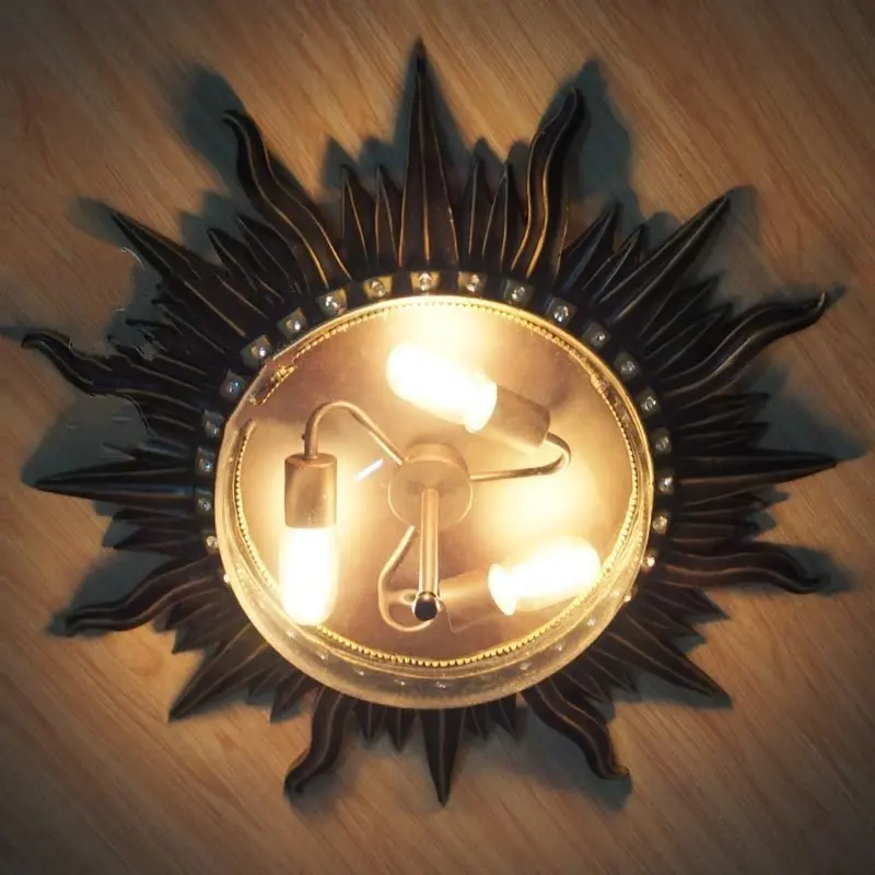 Потолочный светильник s в американском ретро стиле форме солнца