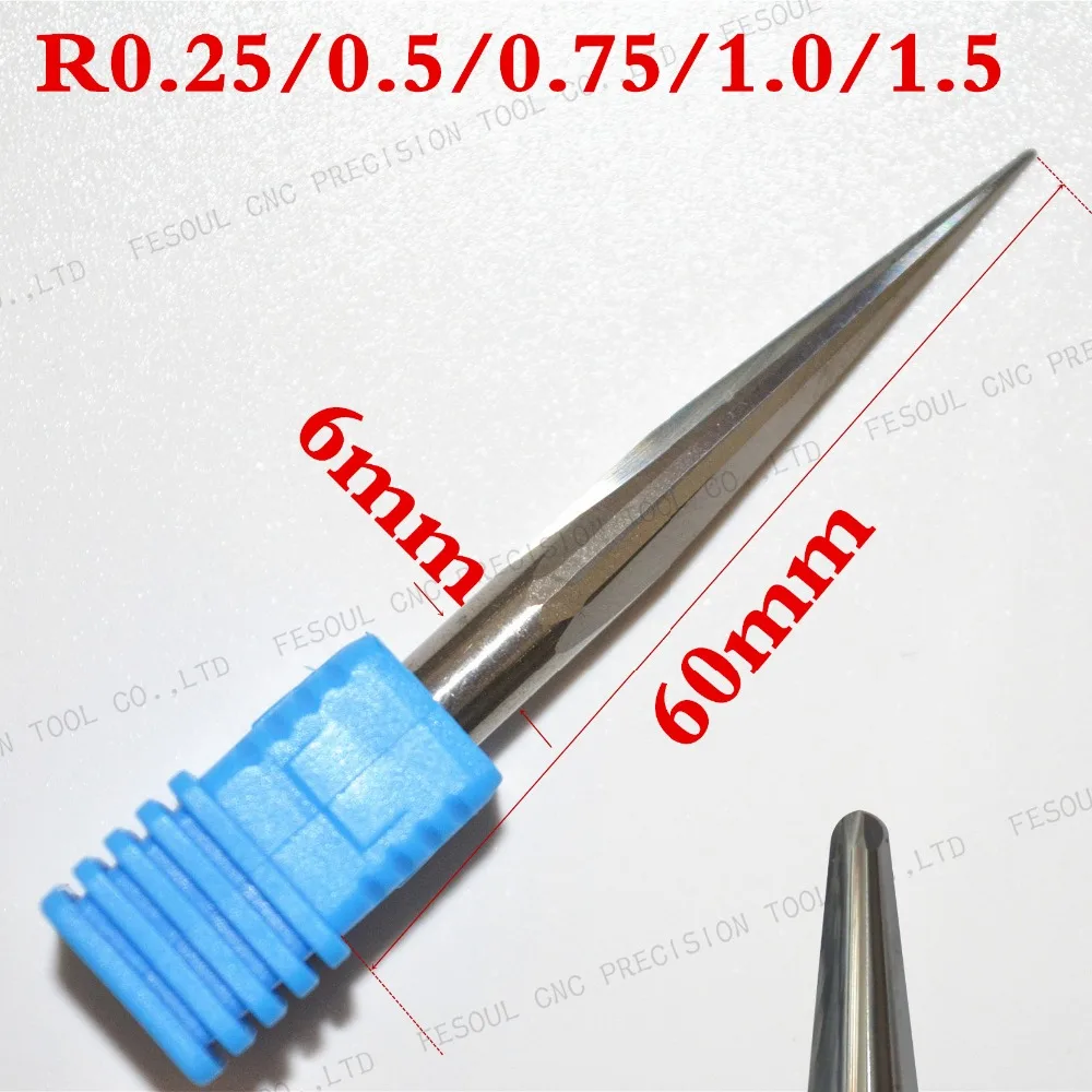 Концевая фреза с коническим сферическим наконечником твердосплавный инструмент