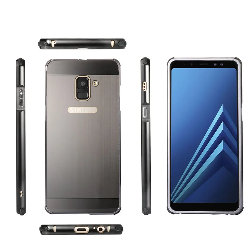 Для samsung Galaxy A8 + 2018 чехол бампер Роскошный Матовый акриловый жесткий