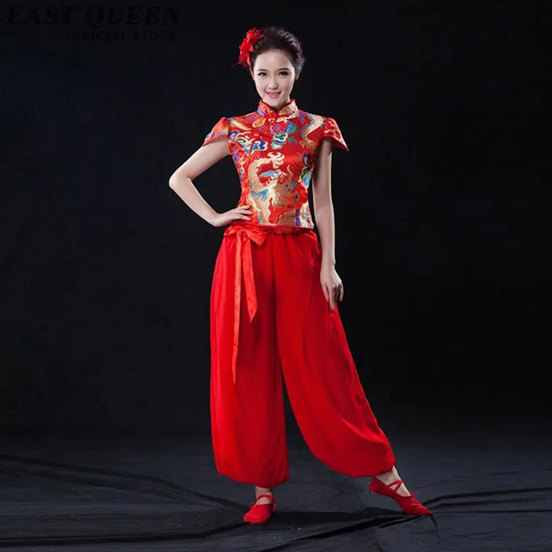 

Костюм китайского народного танца, одежда ханьфу, старинный фанат, традиционный китайский танцевальный костюм, танцевальная одежда для сце...