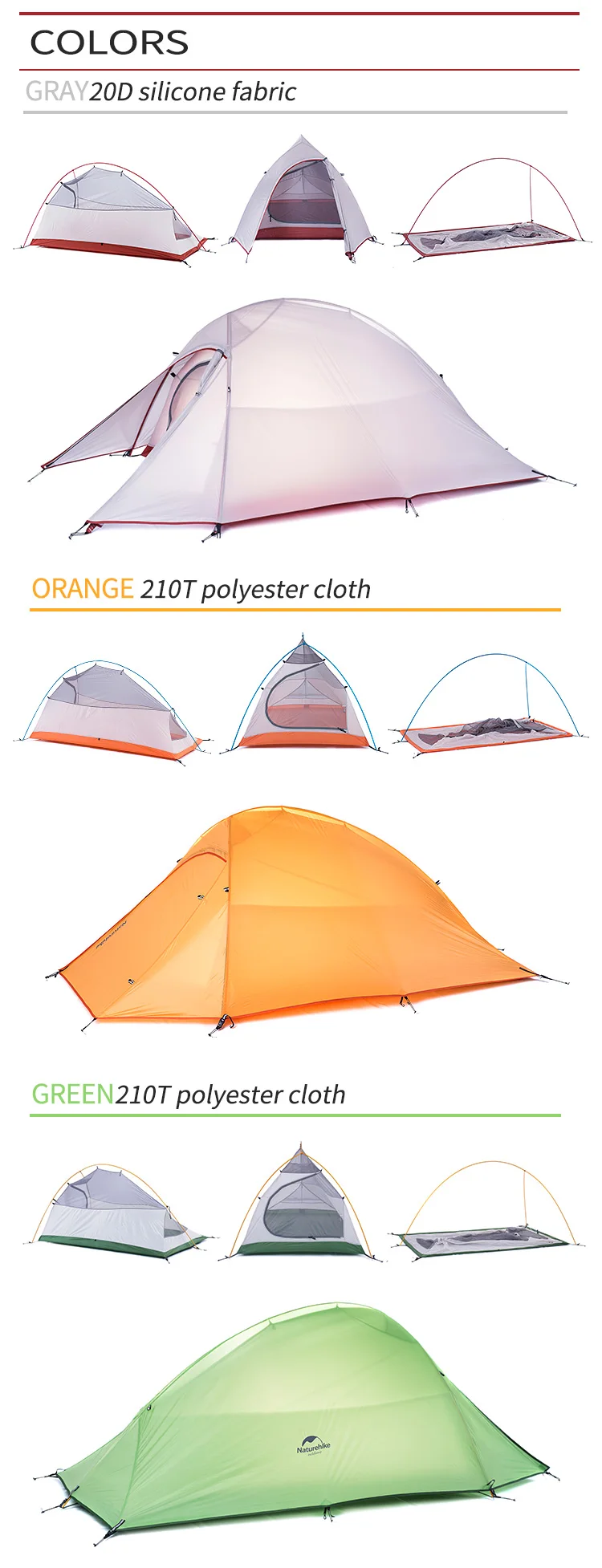 NatureHike с фабрики CloudUp 2 3 человек палатка двухслойная палатка для кемпинга уличная палатка DHL