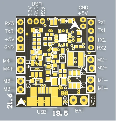 Щетка F19031 для управления полетом Бортовая доска 90 120 125 мм FPV квадрокоптеров как