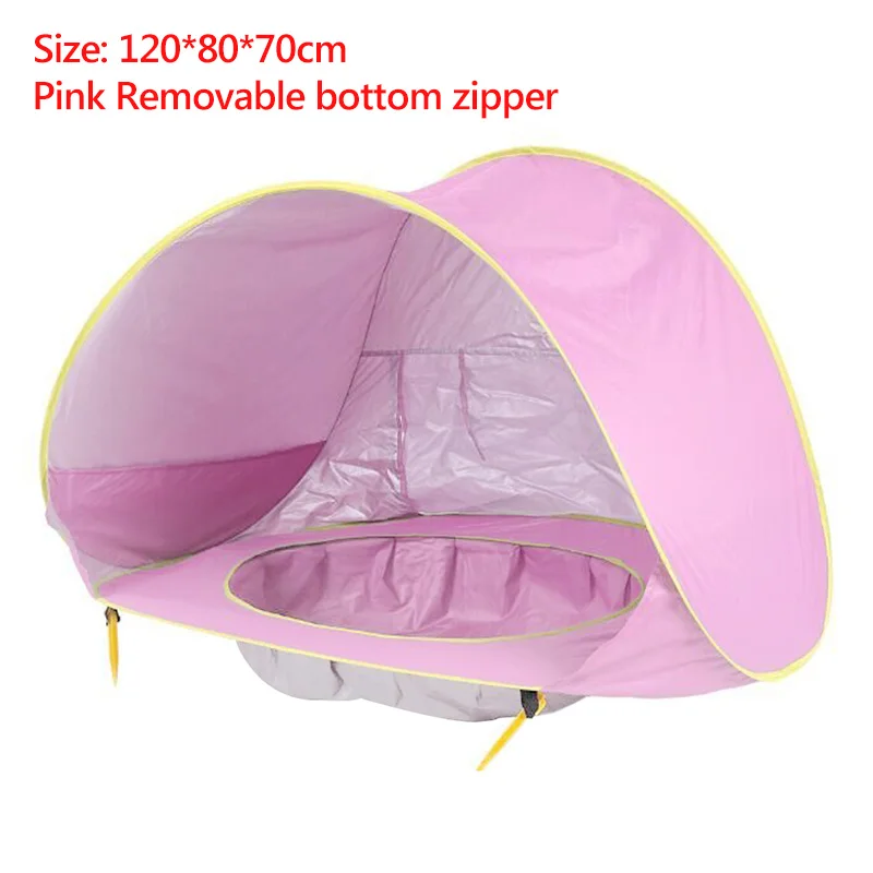 Pink Removable Детские игры, Пляжная палатка, водонепроницаемая, для детей, портативная, для строительства, для улицы, солнцезащитная, для бассейна, для игр, для дома, палатка, тент для загара - Цвет: Pink Removable