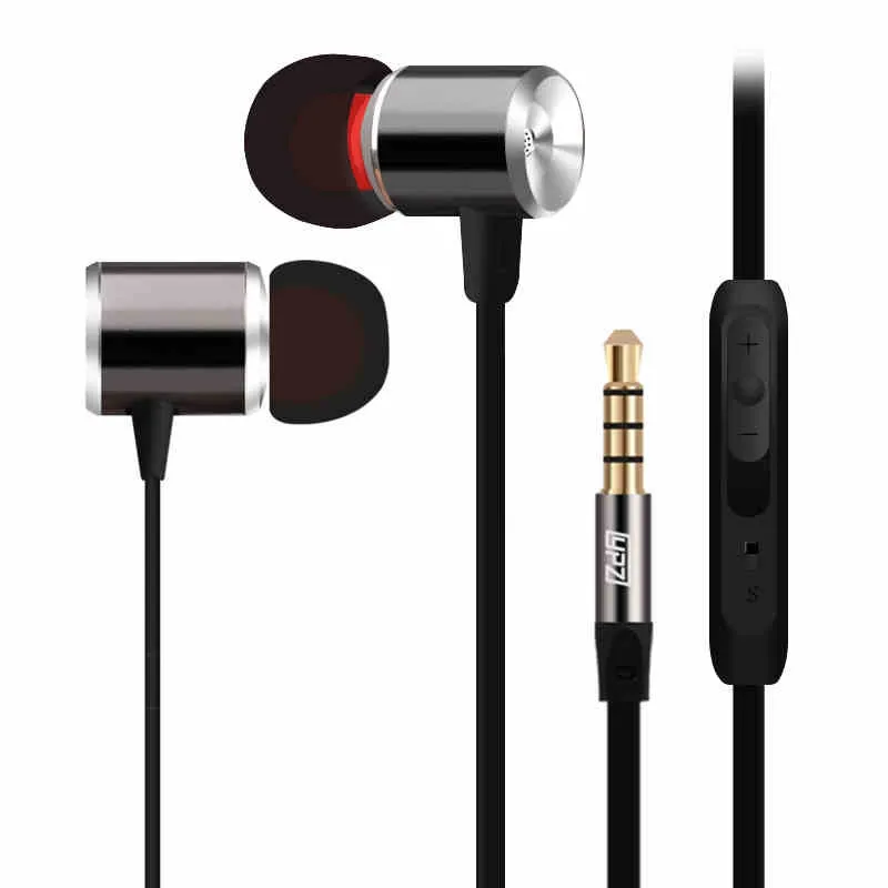 Hot Sale high quality Earphone 3.5mm Metal headset In-Ear Earbuds For Cellphone MP3 MP4 Earphones With Microphone