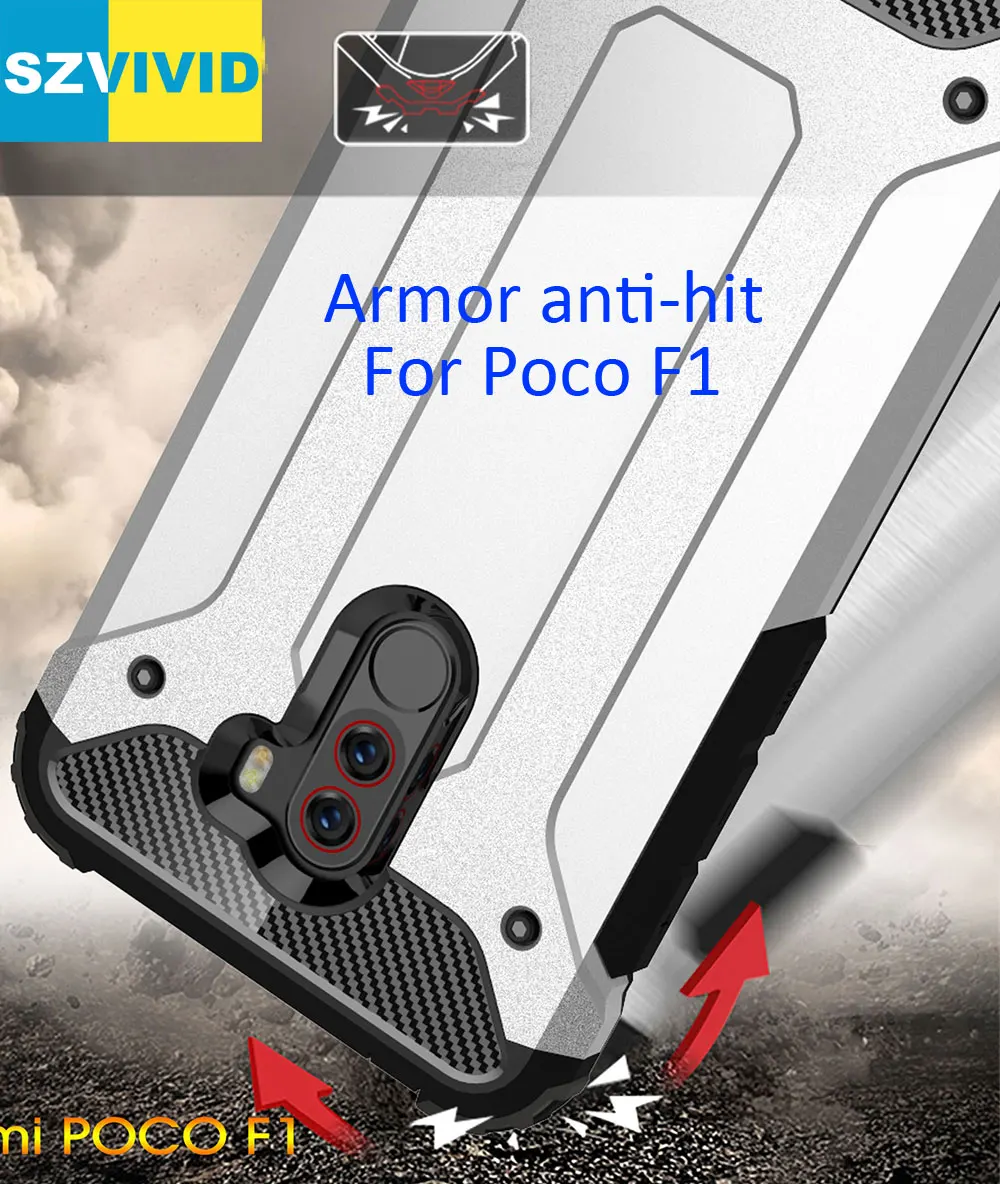 Защитный противоударный прочный защитный чехол для Xiaomi Pocophone F1 Poco Hybrid Shield anti hit Cover