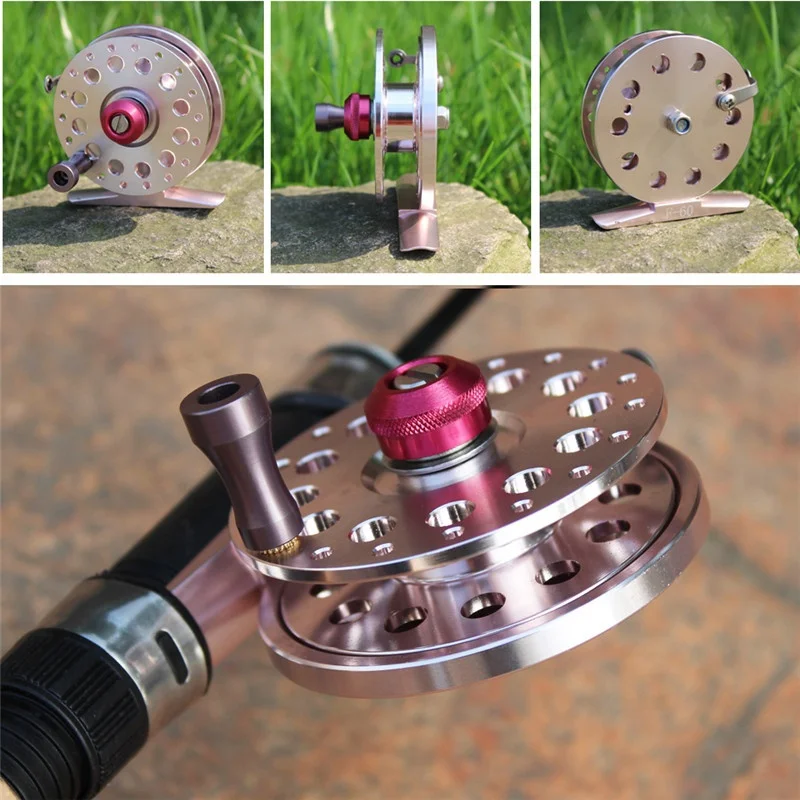 Sougayilang Portable Ice Fishing Reel Shrimp Fish Fly Winter Reels 6.3x6.3x1.9cm 88g Full Metal Mini | Спорт и развлечения